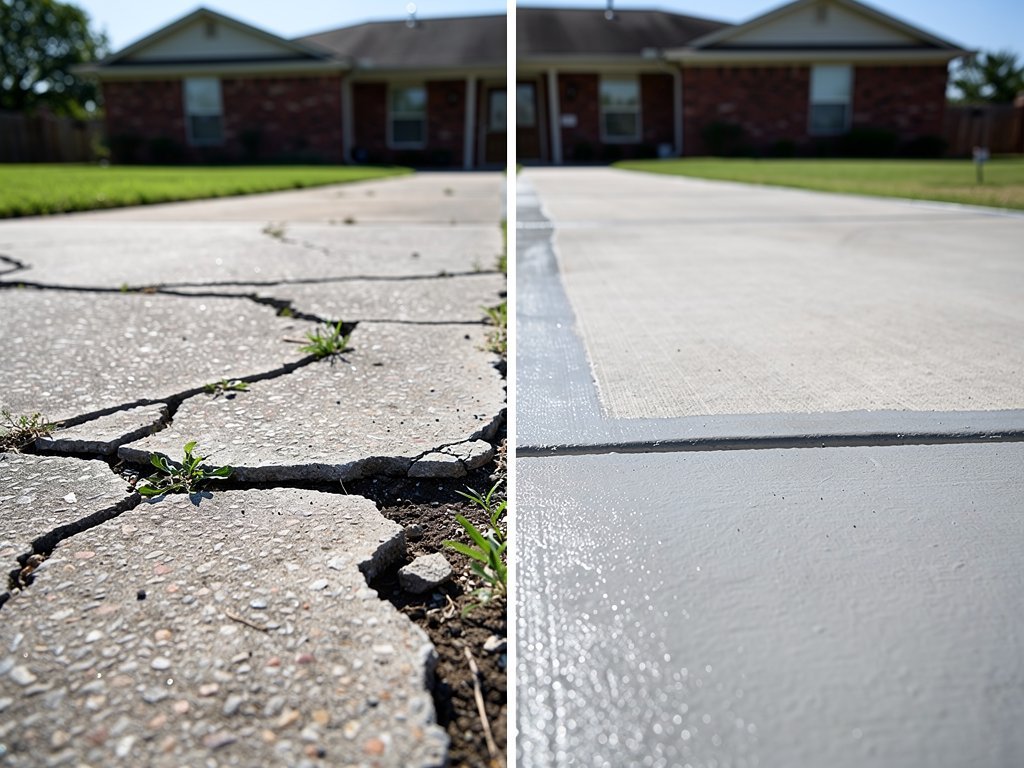 Concrete repair and restoration work in Plano, TX