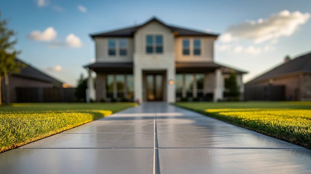 Concrete driveway installation in Plano, TX