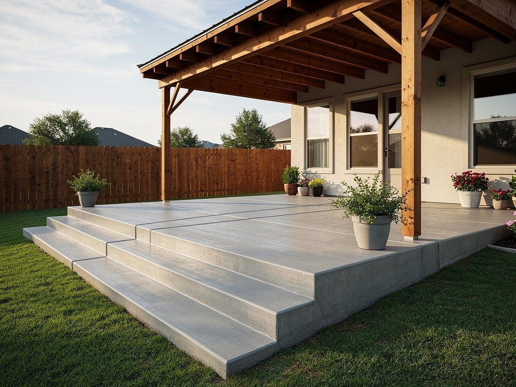 Stamped concrete patio installation in Plano, TX